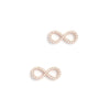 Gold & Diamond Eternity Symbol Stud Earrings