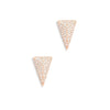 Gold & Diamond Pave Pyramind Earrings