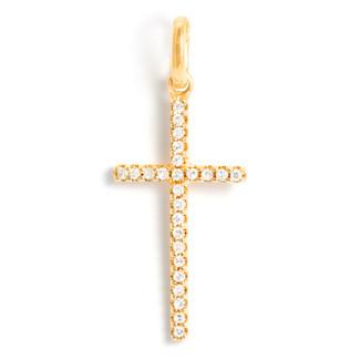 Gold & Diamond Cross Pendant