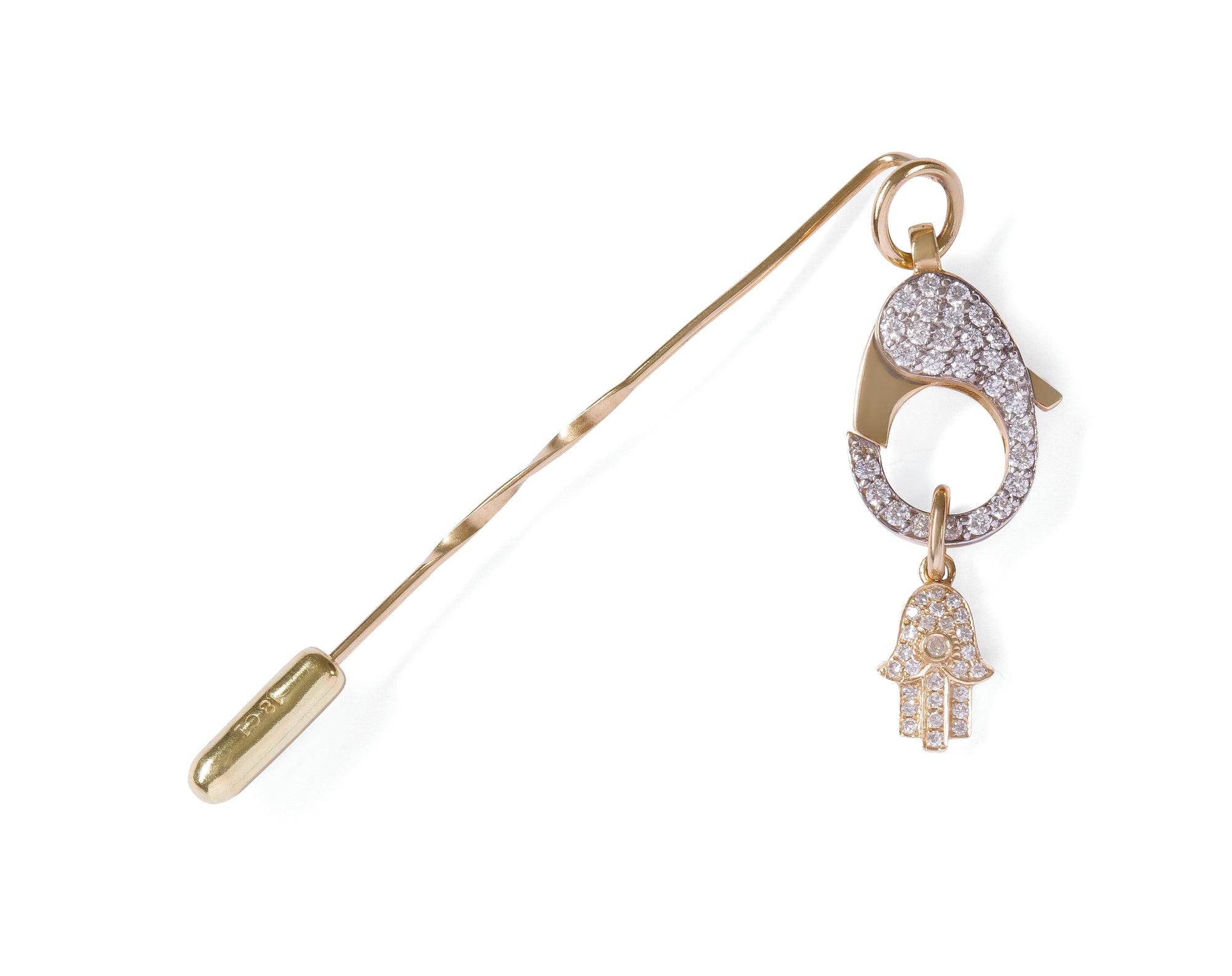 18ct clasp lapel pin