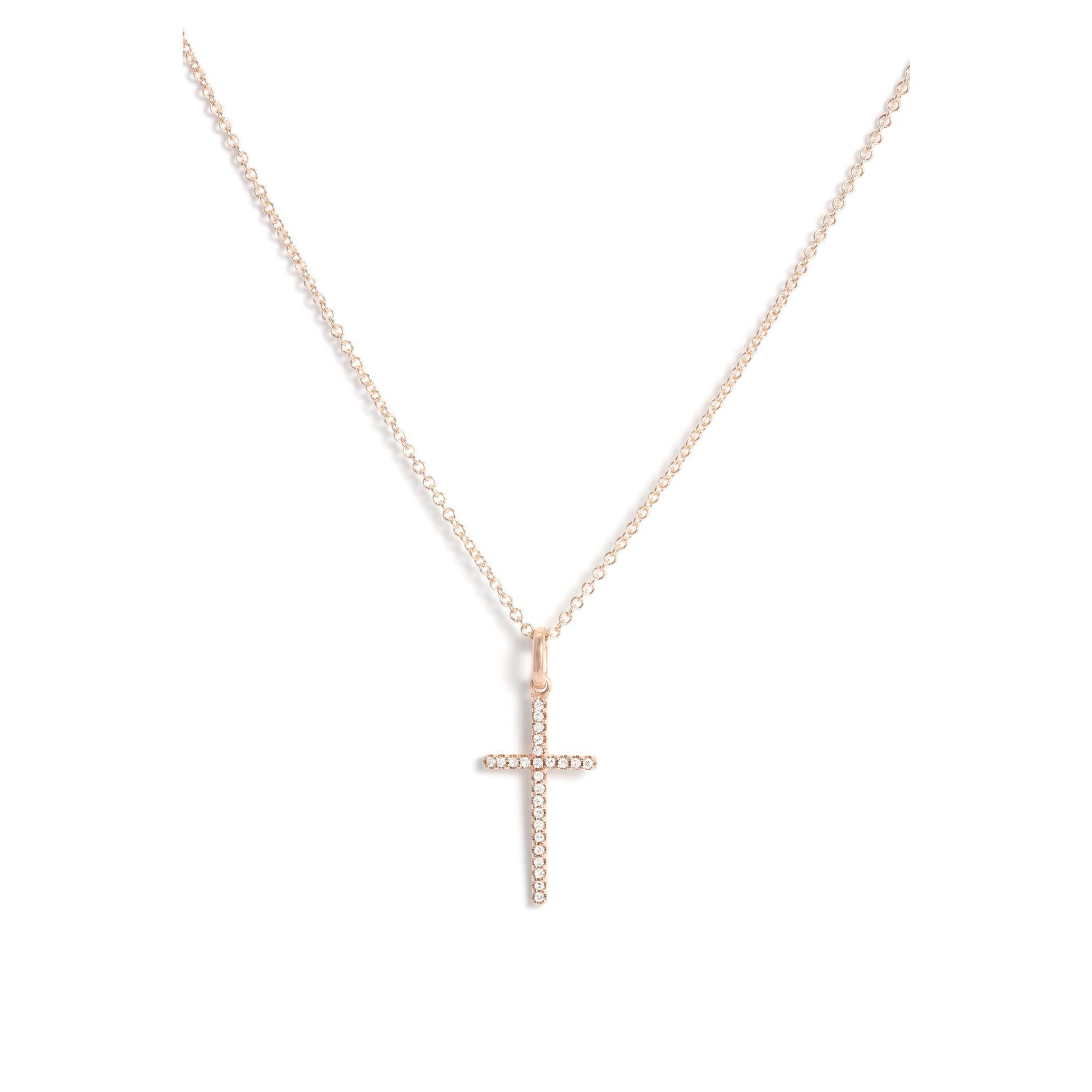 Gold & Diamond Cross Pendant