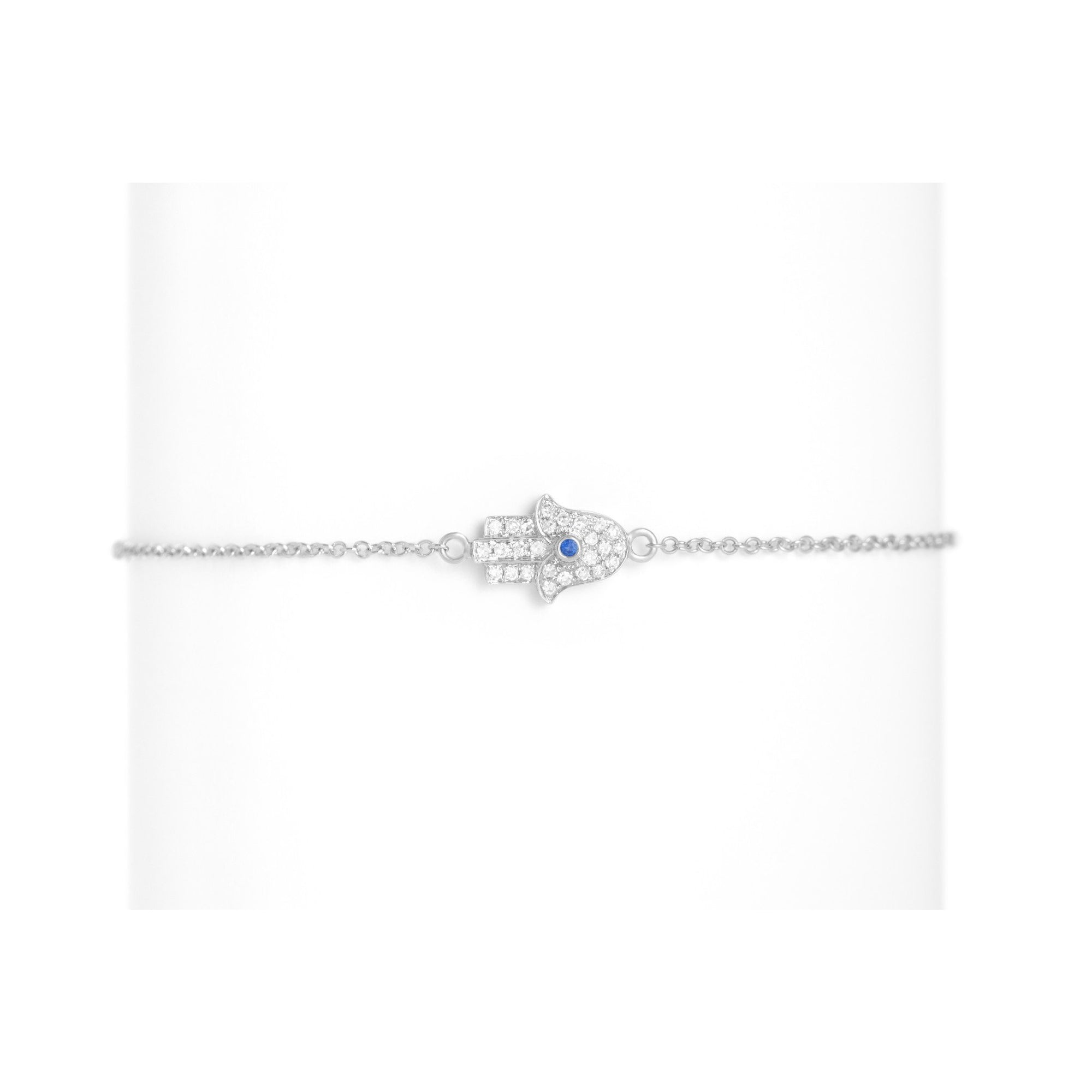 Gold & Diamond Hamsa Bracelet