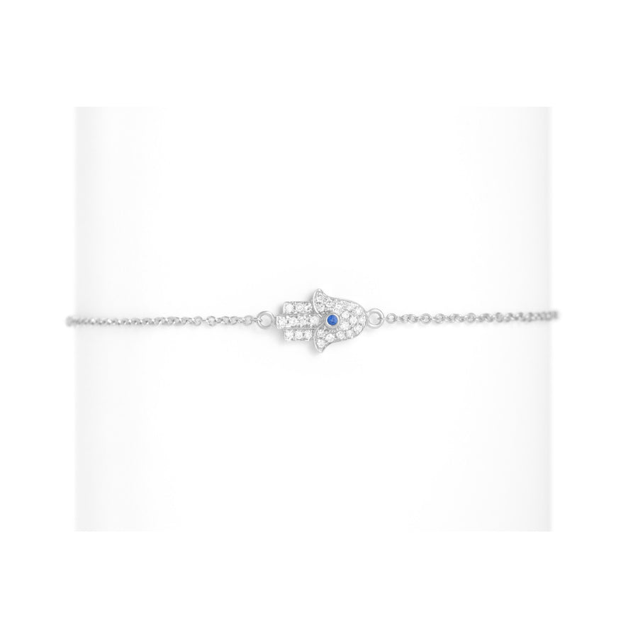 Gold & Diamond Hamsa Bracelet