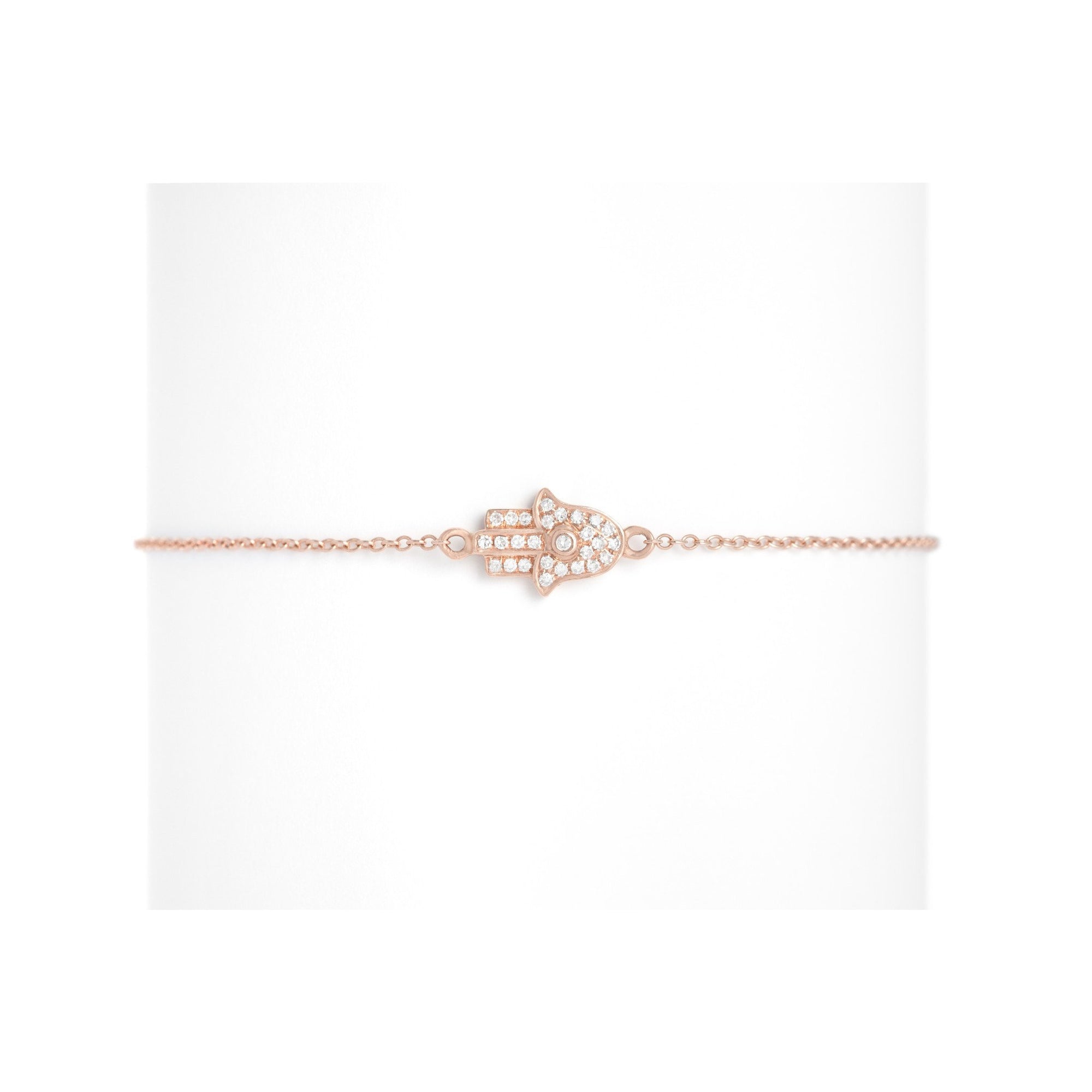 Gold & Diamond Hamsa Bracelet