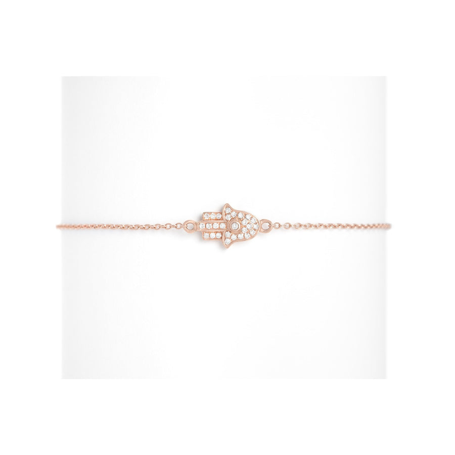 Gold & Diamond Hamsa Bracelet