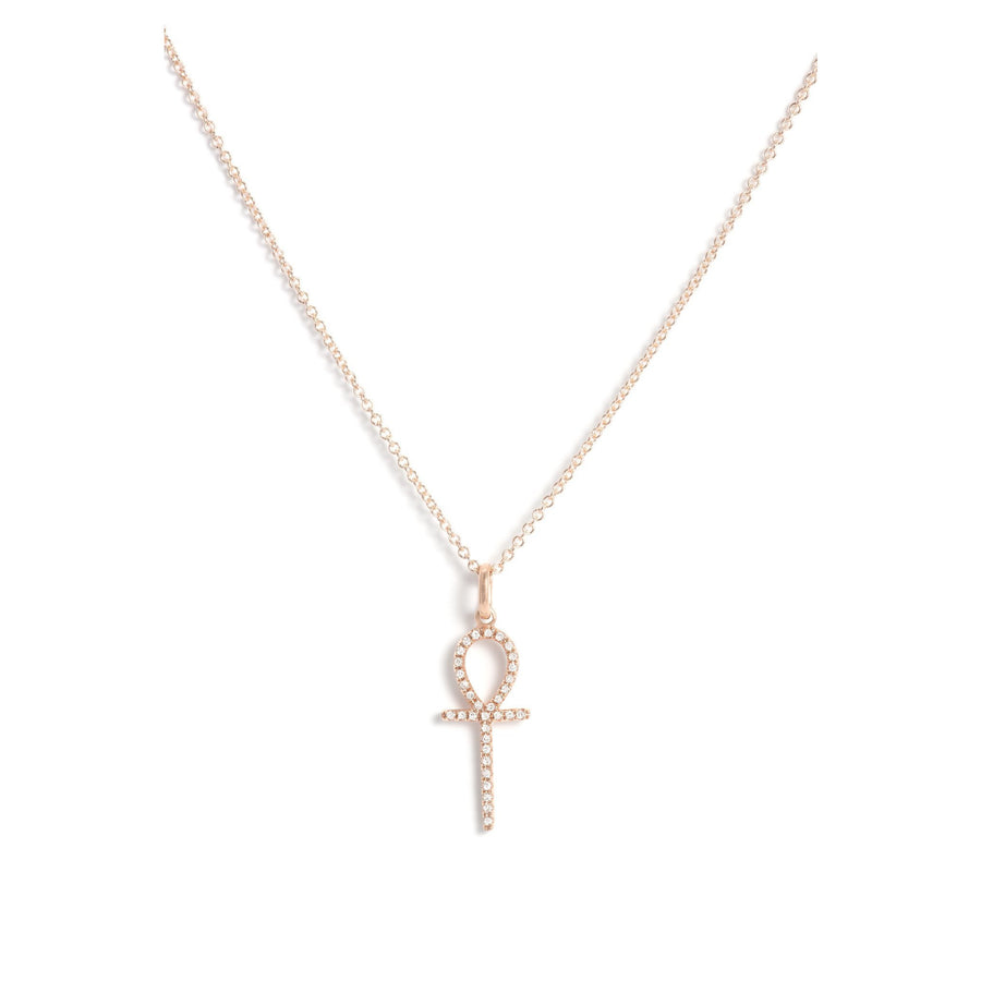 Gold & Diamond Paved Ank Pendant