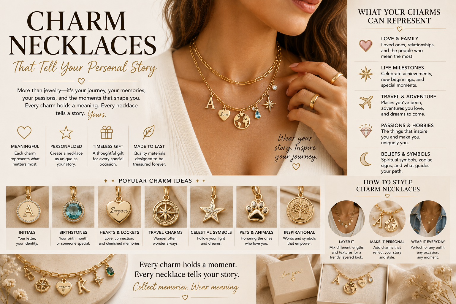 Charm Necklaces That Tell Your Personal Story