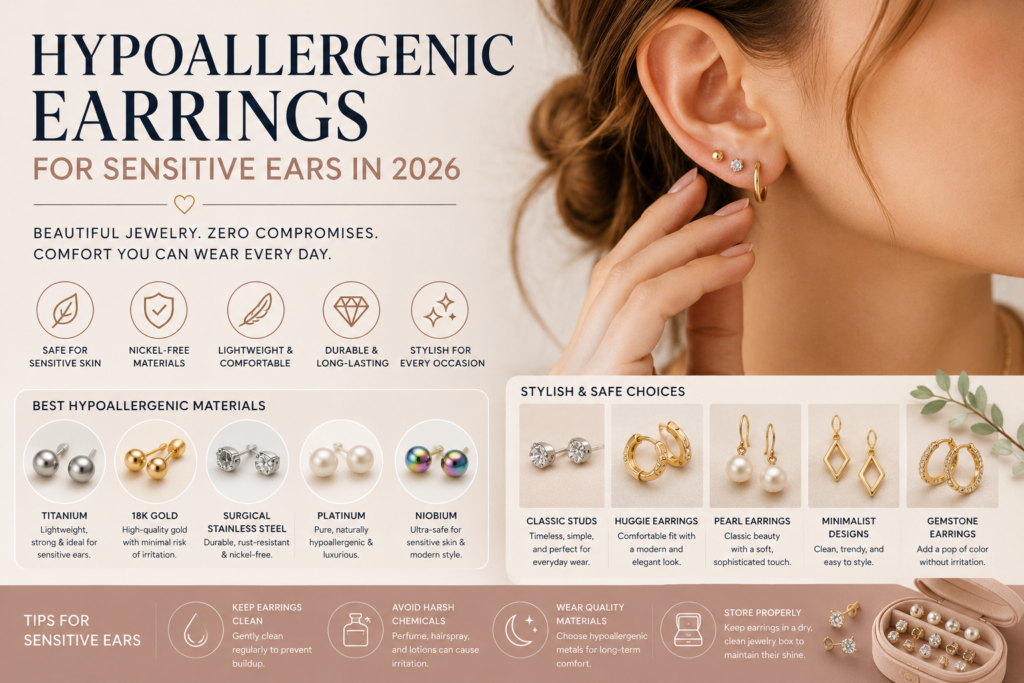 Hypoallergenic Earrings for Sensitive Ears in 2026