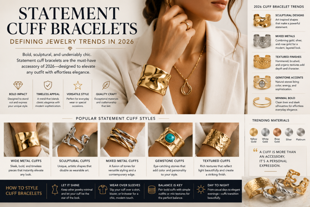 Statement Cuff Bracelets Defining Jewelry Trends in 2026