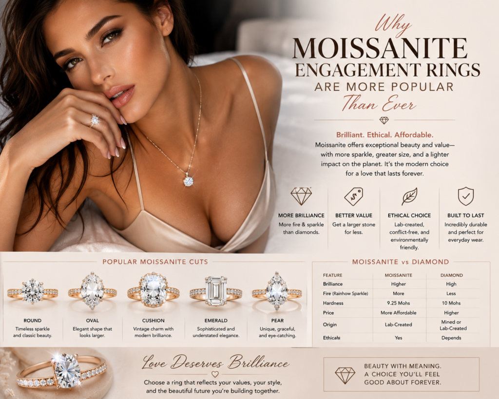 Why Moissanite Engagement Rings Are More Popular Than Ever